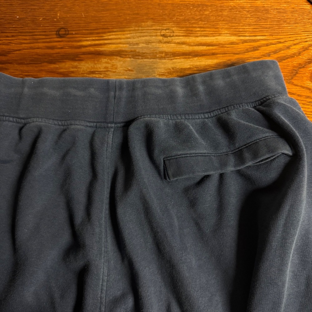 Jordan Mens Blue Fleece Shorts Jumpman Logo XXL Snap Pockets Gray Trim - Picture 7 of 7
